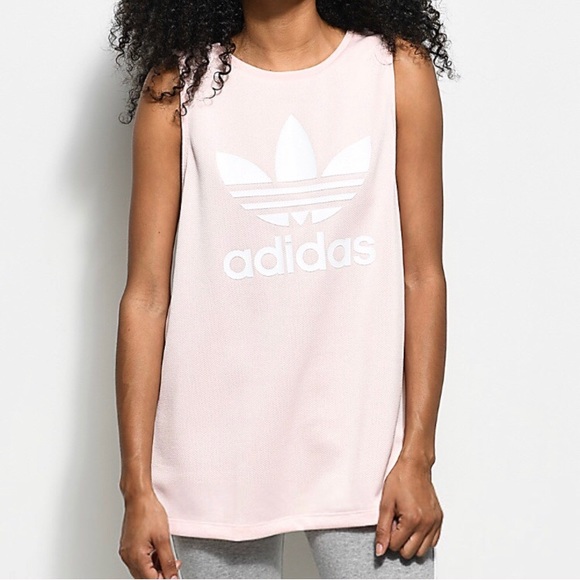 adidas Tops - Adidas Originals Women's Pink Trefoil Tank Top - L